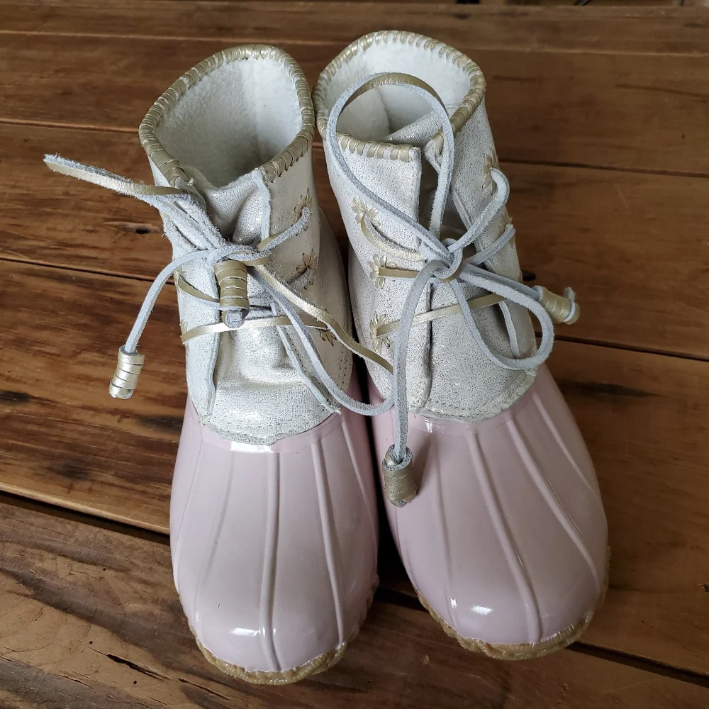 Jack Rogers Women's Chloe Boot Duck Rain Boots Pink Size 9